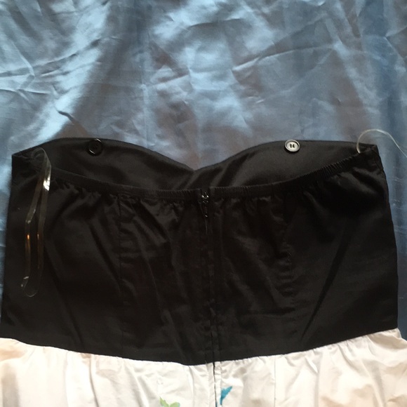 Strapless two tone with floral print dress size 12 - Picture 9 of 9